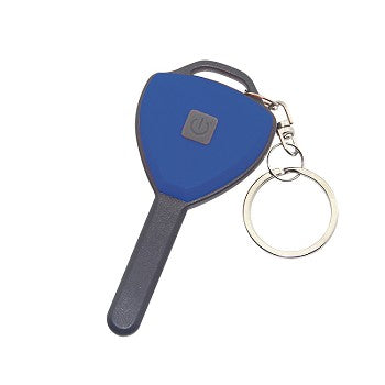Gamma Ray COB LED Keylight in four colors: Blue, Red, Green, and Orange, showcasing its compact design and key-like shape.