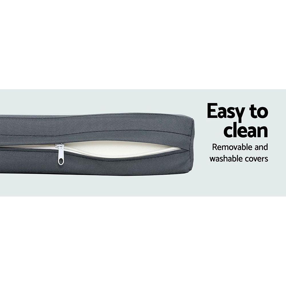 Gardeon Outdoor Furniture Patio Set featuring a stylish sofa, table, and lounge chairs in a garden setting, showcasing its modern design and comfort.