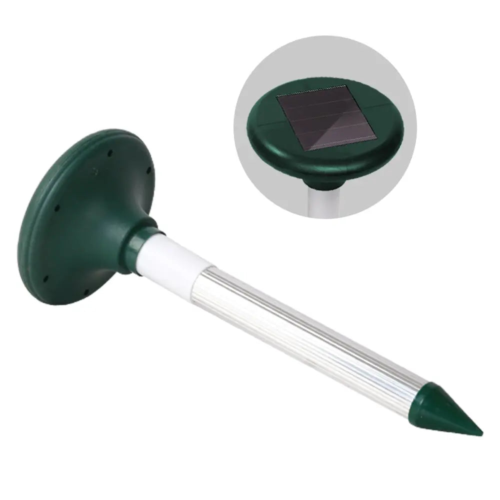 Gardeon Snake Repeller Set of 12 featuring solar panels and LED lights, designed for humane pest control.