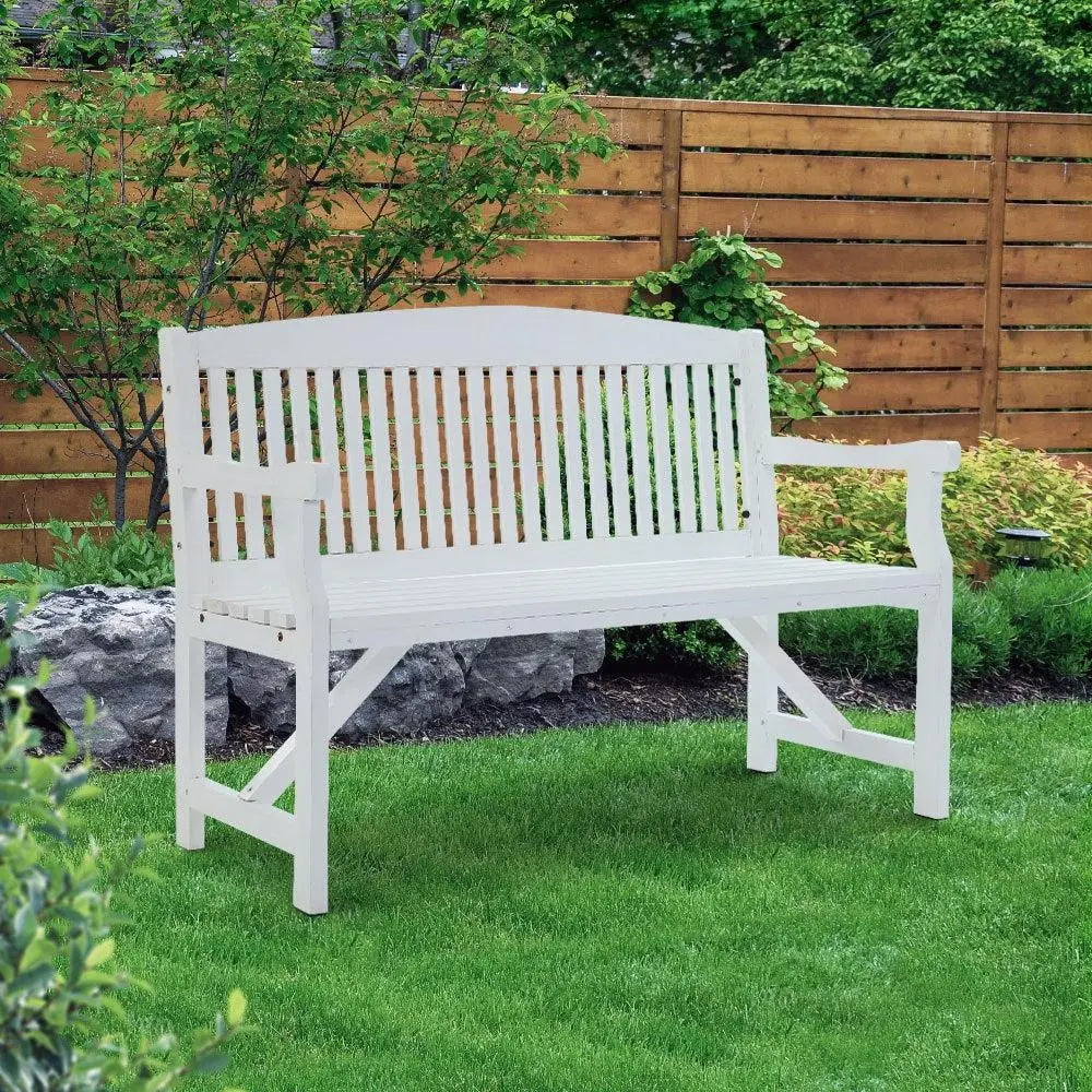 Gardeon Wooden Garden Bench Chair made of natural fir wood, showcasing rustic design and sturdy construction, suitable for outdoor and indoor use.