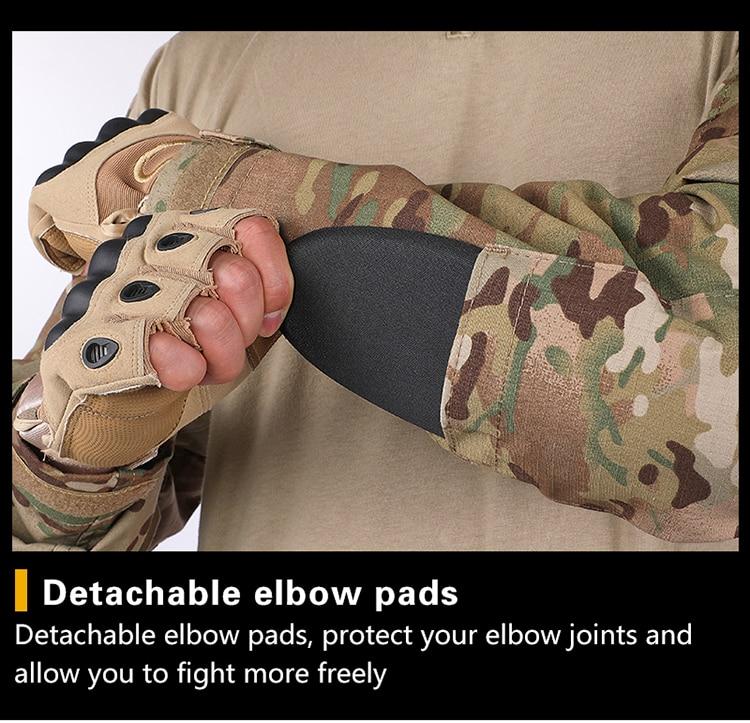 Ghillie Suit Combat G3 Tactical Shirt in Multicam Black, showcasing its camouflage design and high-quality fabric.