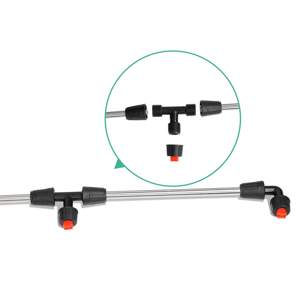 Giantz 100L ATV Weed Sprayer with pump, hoses, and nozzles, designed for efficient weed control and watering.