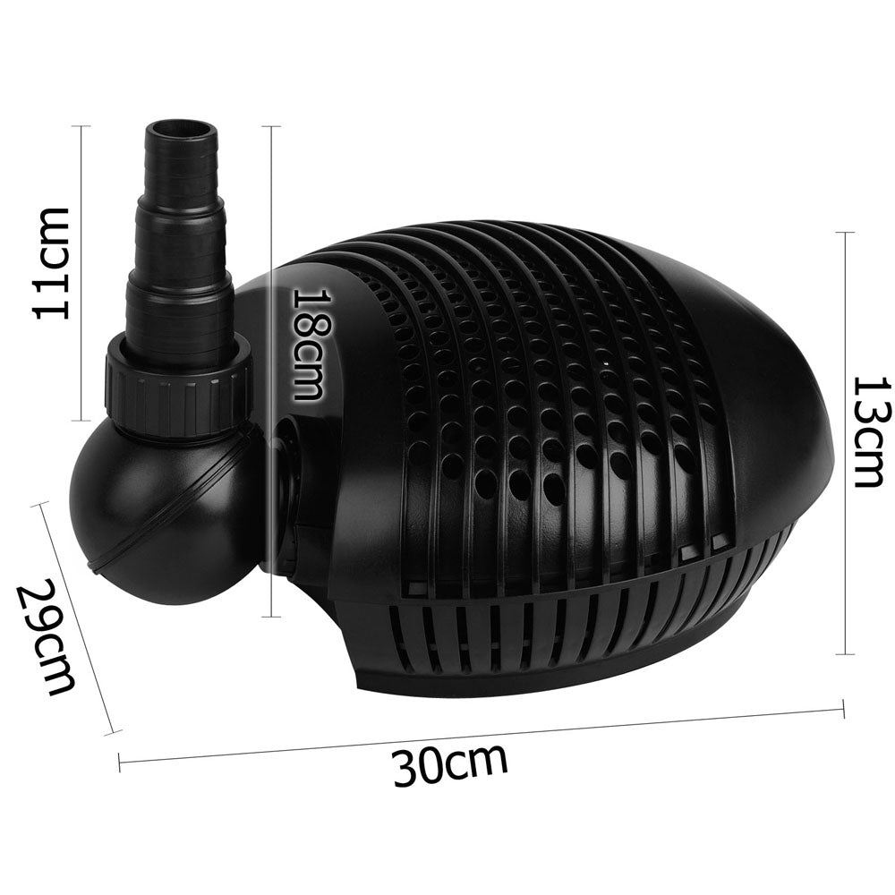 Giantz 10000L/H Submersible Water Pump with robust design for ponds and aquariums, showcasing its compact size and powerful motor.