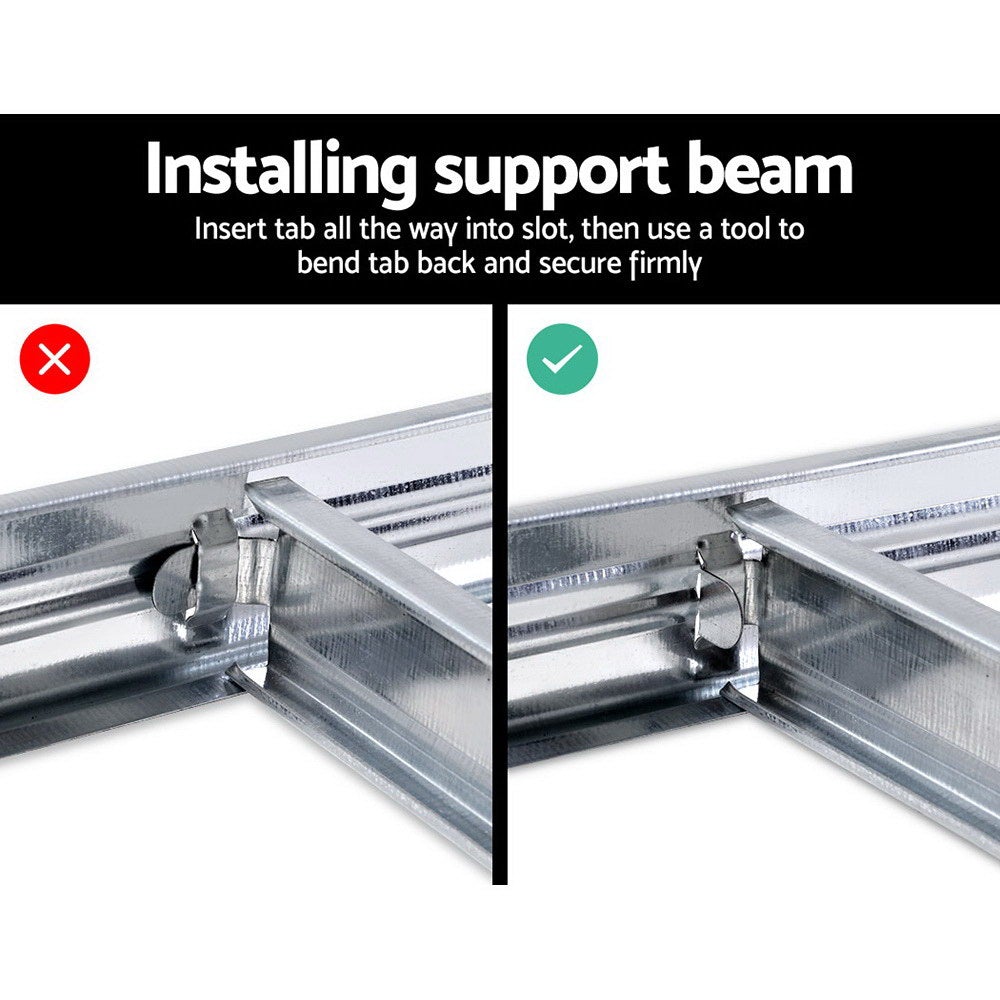 Giantz 1.8M Warehouse Racking Rack showcasing five adjustable shelves made of industrial strength steel, designed for heavy-duty storage.