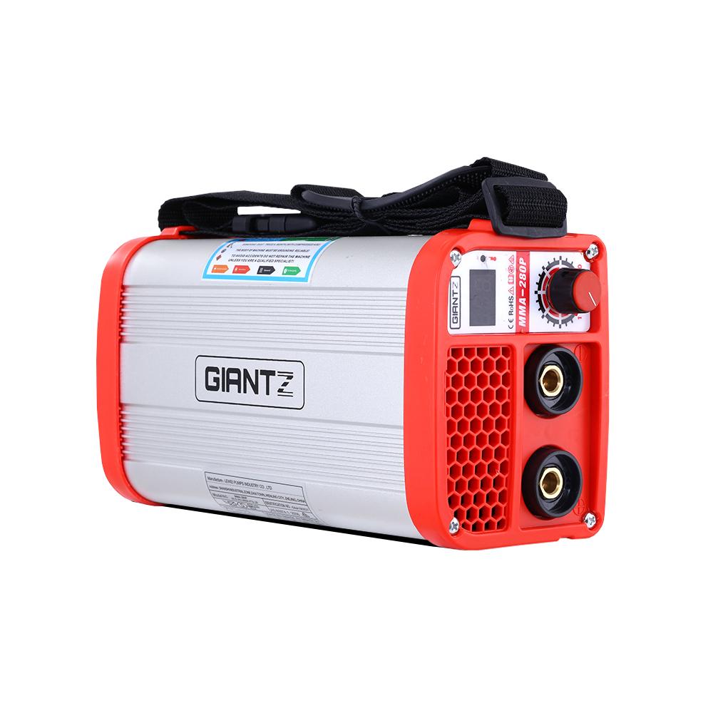 Giantz 280 Amp Inverter Welder showcasing its compact design and LED display, ideal for MMA welding.