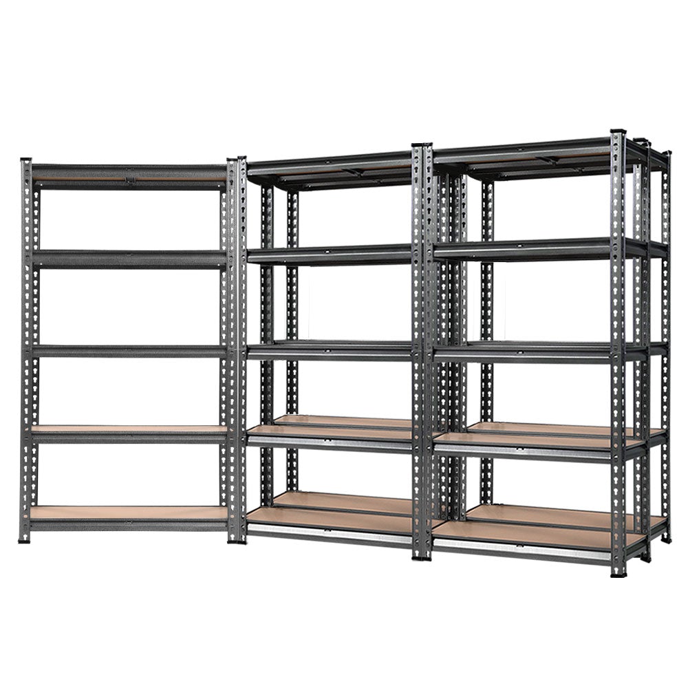 Giantz 5x1.5M Warehouse Racking Shelving Storage Rack showcasing its five tiers and industrial strength steel construction.