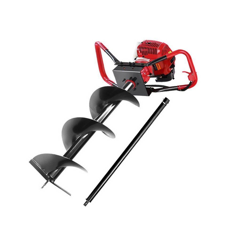 Giantz 66CC Post Hole Digger with petrol engine and auger, designed for efficient deep hole digging.