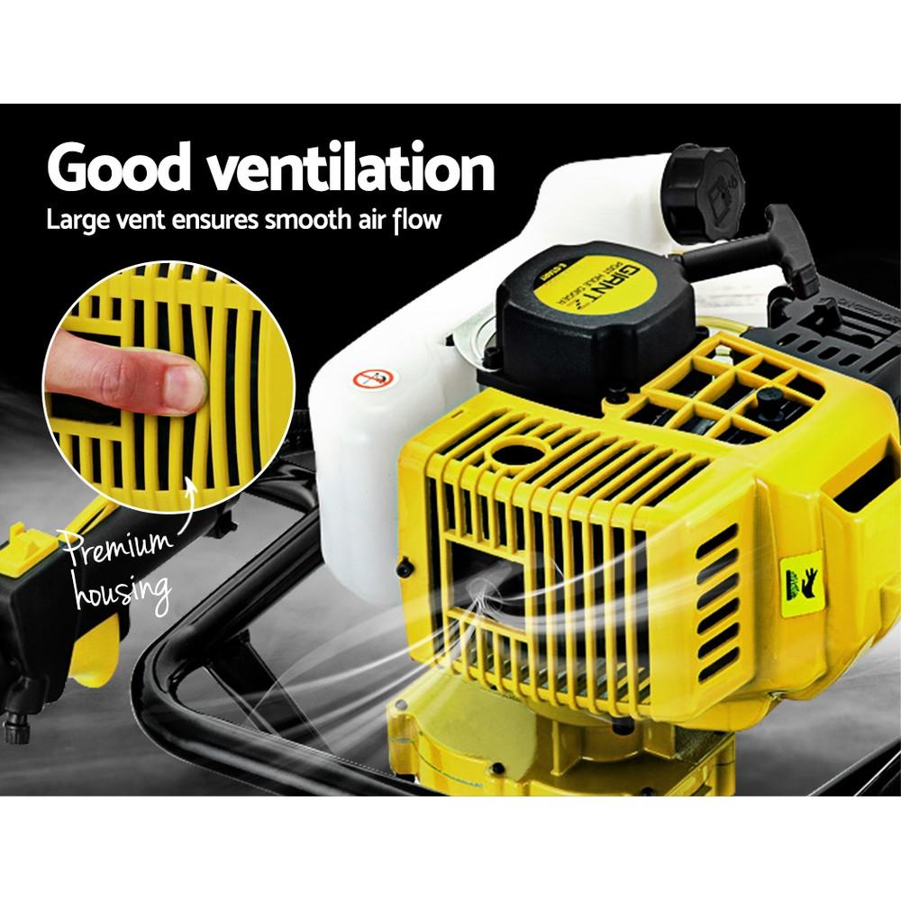 Giantz 92CC Petrol Post Hole Digger with auger and extension, showcasing its robust design and features.