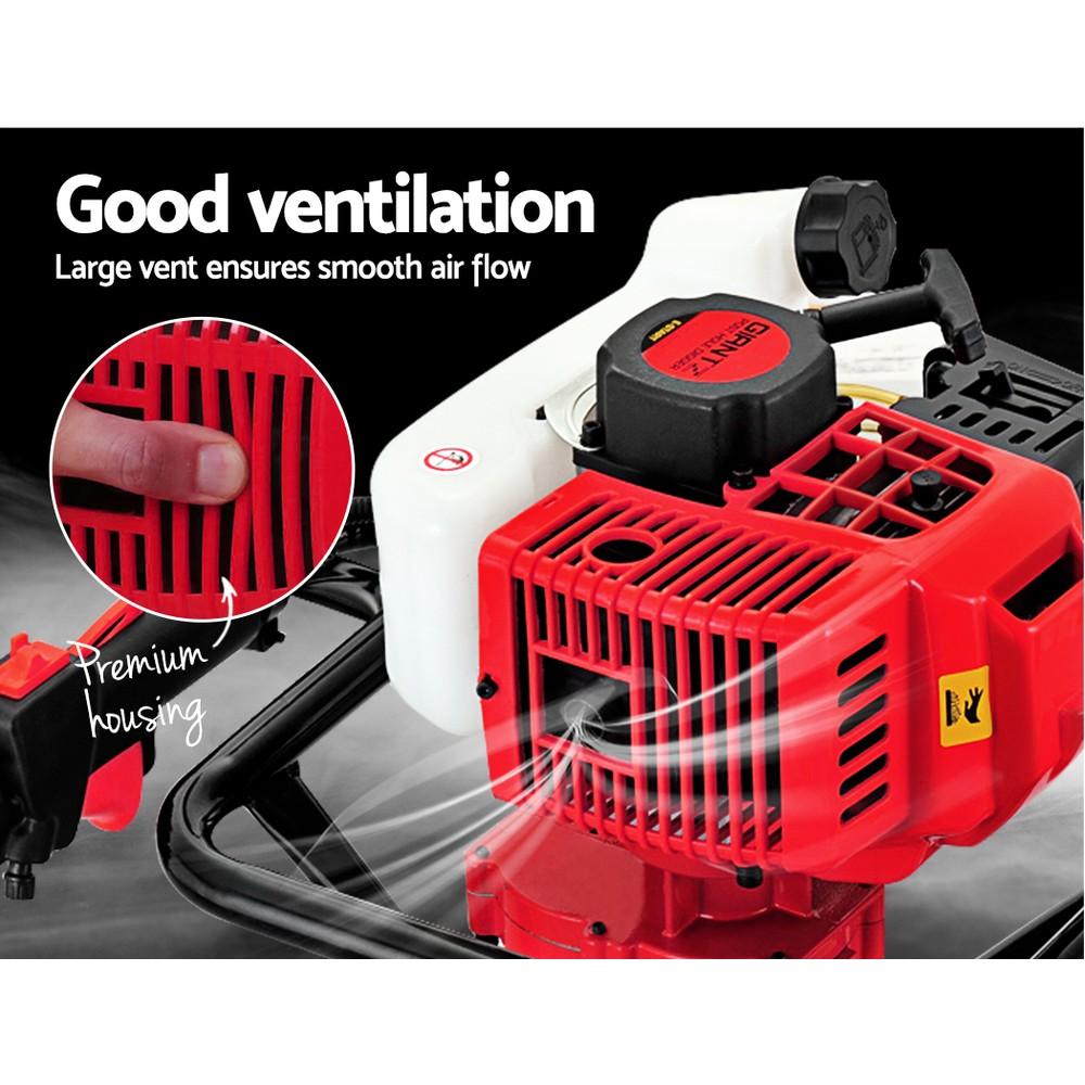 Giantz 92CC Petrol Post Hole Digger with auger and extension, showcasing its robust design and powerful engine.