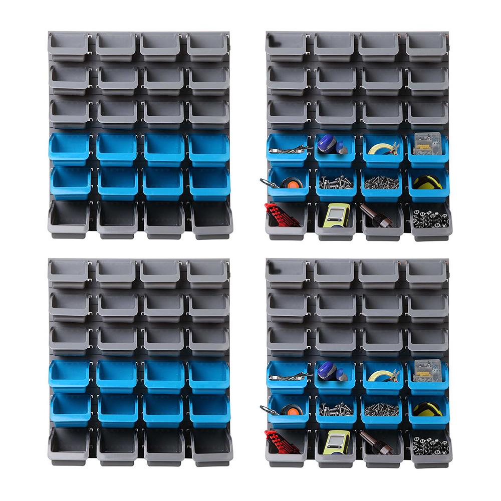 Giantz 96 Storage Bin Rack featuring multiple detachable bins for tool organization in a garage setting.