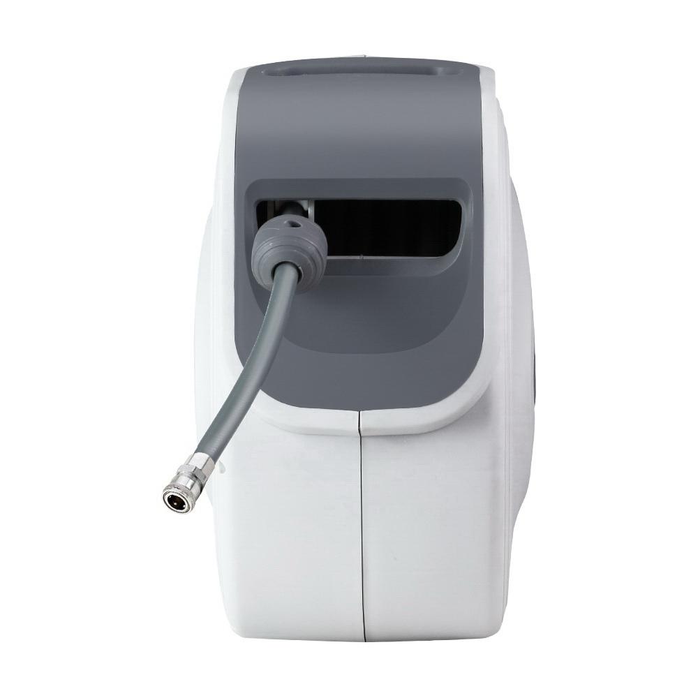 Giantz Air Hose Reel with 20m retractable hose mounted on a wall, showcasing its swivel feature and durable construction.