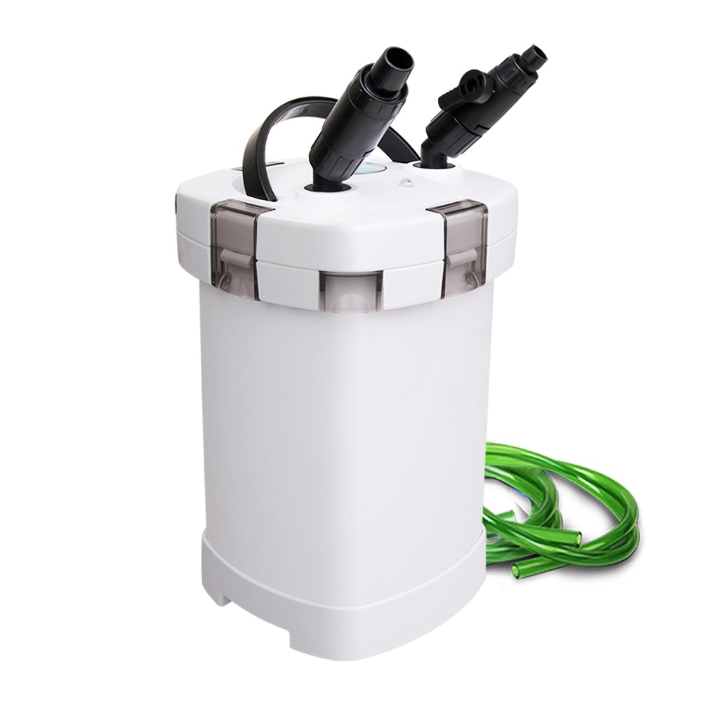 Giantz Aquarium External Canister Filter with hoses and pipes, designed for efficient water filtration in aquariums.