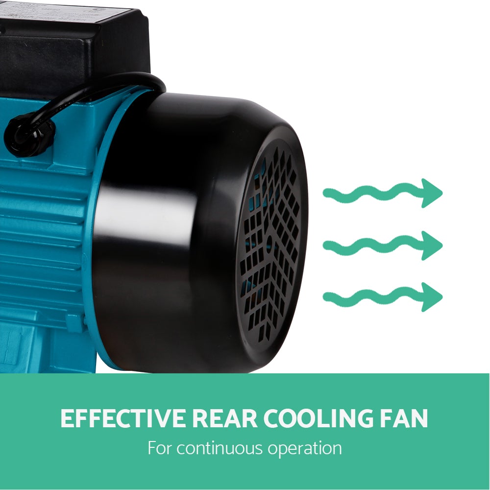 Giantz Auto Peripheral Pump QB80 with brass impeller and pump controller for garden irrigation and cleaning tasks.