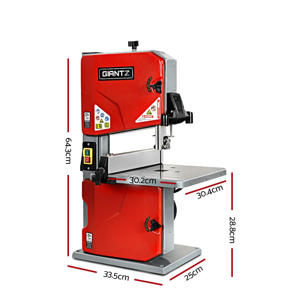 Giantz Bandsaw with LED lamps and adjustable table for wood cutting.