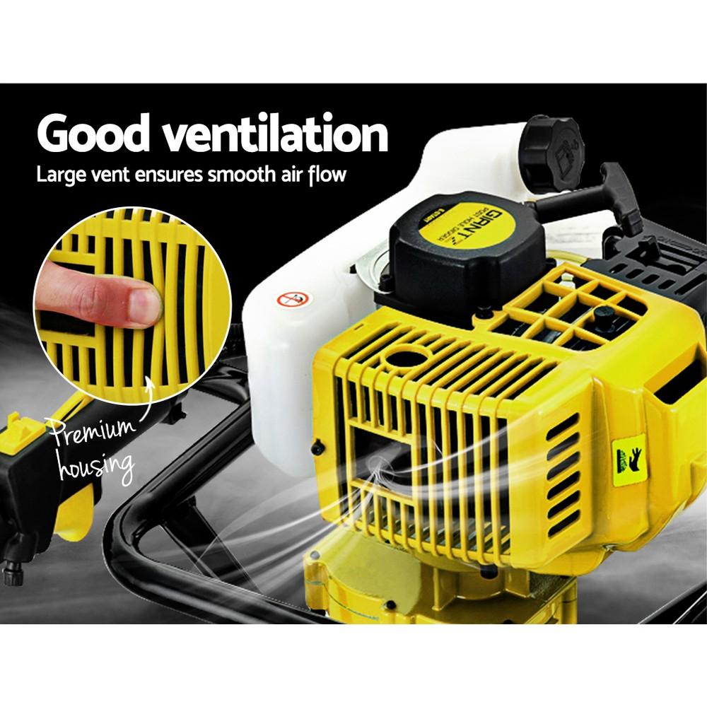 Giantz 92CC Petrol Post Hole Digger with motor and handles, showcasing its robust design and advanced features for efficient digging.