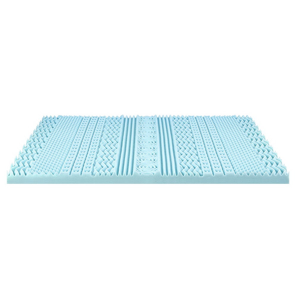 Giselle Bedding 11-zone Memory Foam Mattress Topper in queen size, showcasing its 8cm thickness and eco-friendly bamboo cover.
