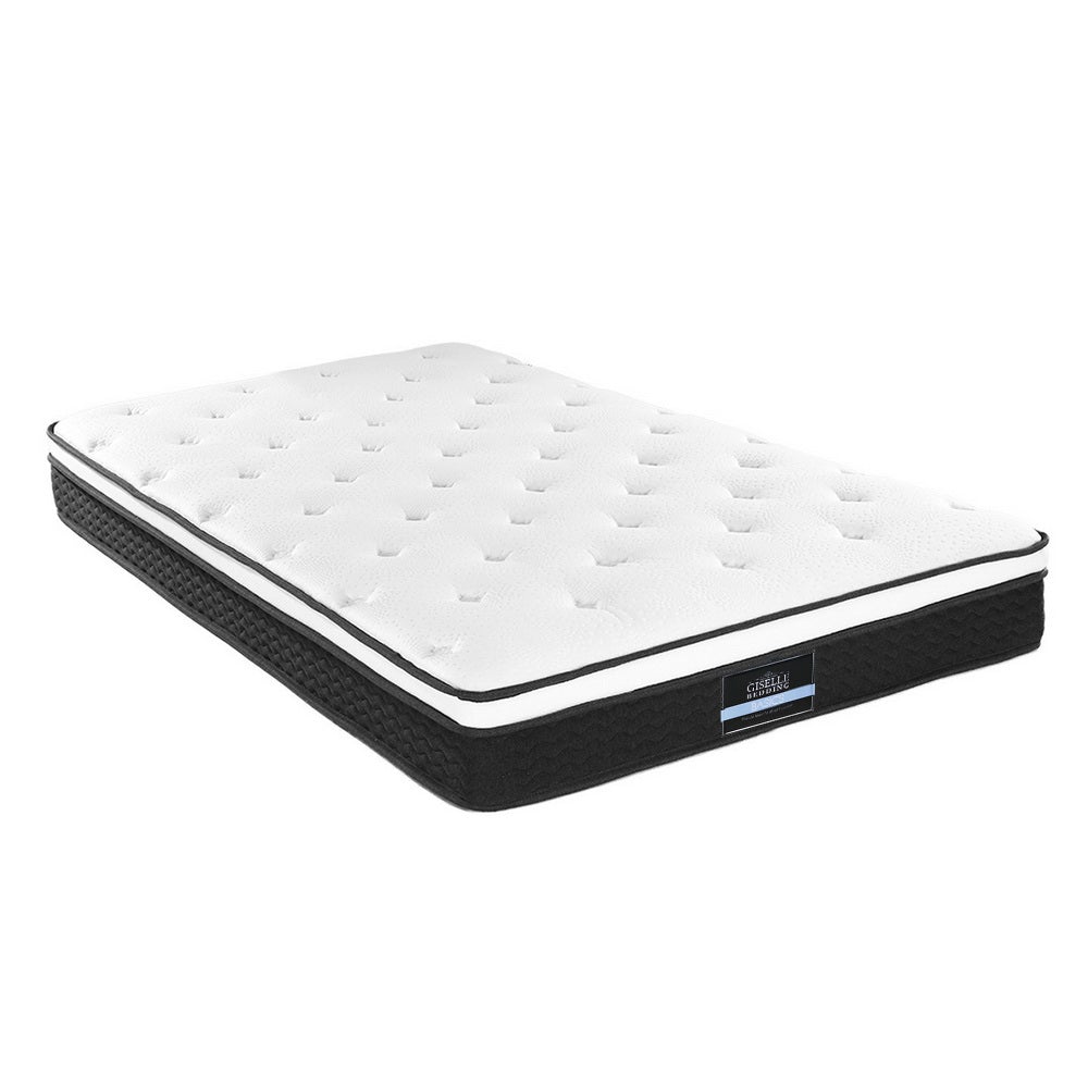 Giselle Bedding Bonita Euro Top Bonnell Spring Mattress, showcasing its luxurious fabric and 21cm thickness.