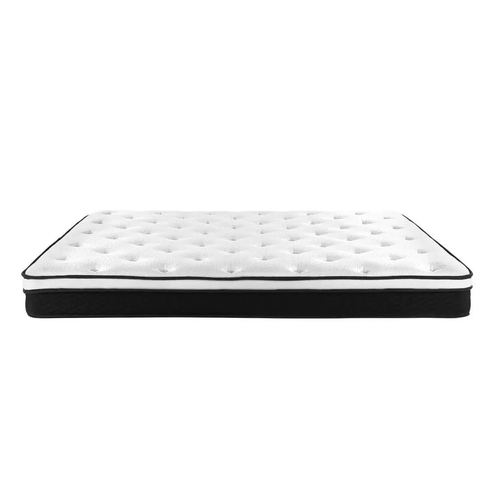 Giselle Bedding Bonita Euro Top Bonnell Spring Mattress, 21cm thick, featuring luxurious polyester fabric and a stable Bonnell spring core.
