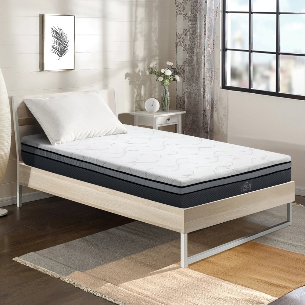 Giselle Bedding Cool Gel Memory Foam Mattress in King Single Size with a premium knitted fabric cover and multi-layer foam structure.