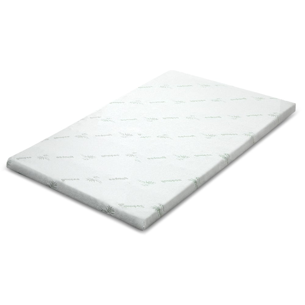 Giselle Bedding Cool Gel Memory Foam Mattress Topper with Bamboo Cover, showcasing its plush design and eco-friendly materials.