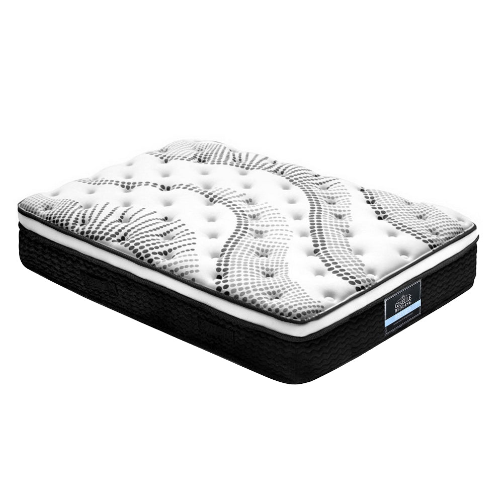 Giselle Bedding Como Euro Top Pocket Spring Mattress showcasing plush Euro top padding and luxury jacquard fabric.