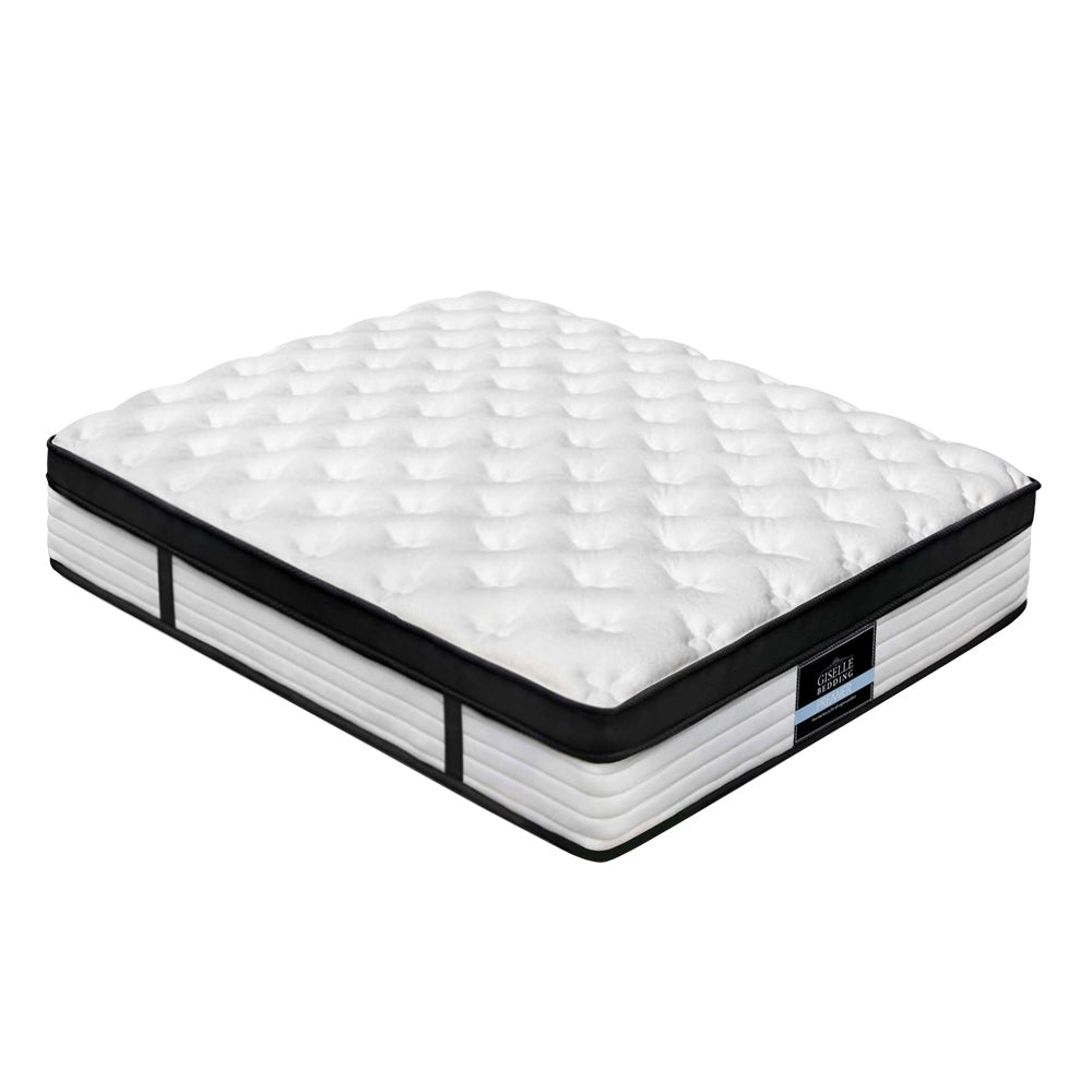Giselle Bedding Devon Euro Top Pocket Spring Mattress, 31cm thick, featuring plush Euro Top padding and a luxurious knitted jacquard fabric.