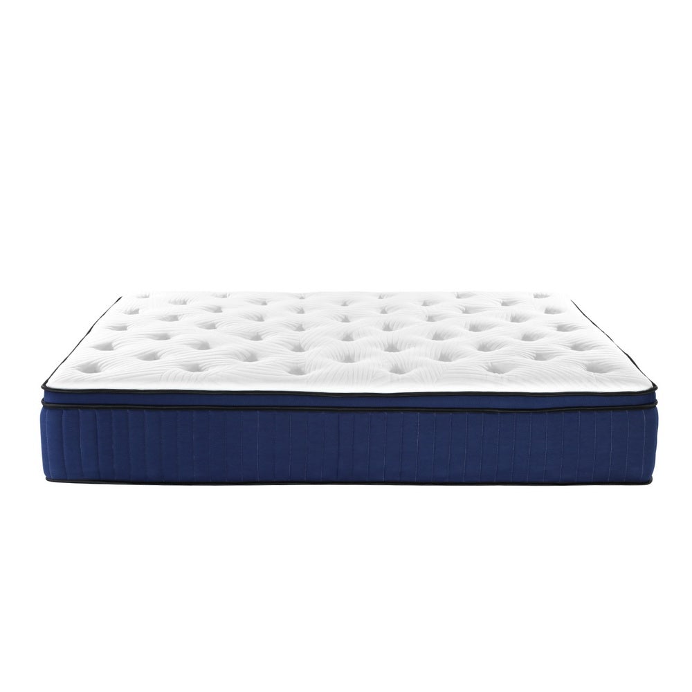 Giselle Bedding Franky Euro Top Cool Gel Pocket Spring Mattress showcasing its plush Belgium knitted fabric and 34cm thickness.