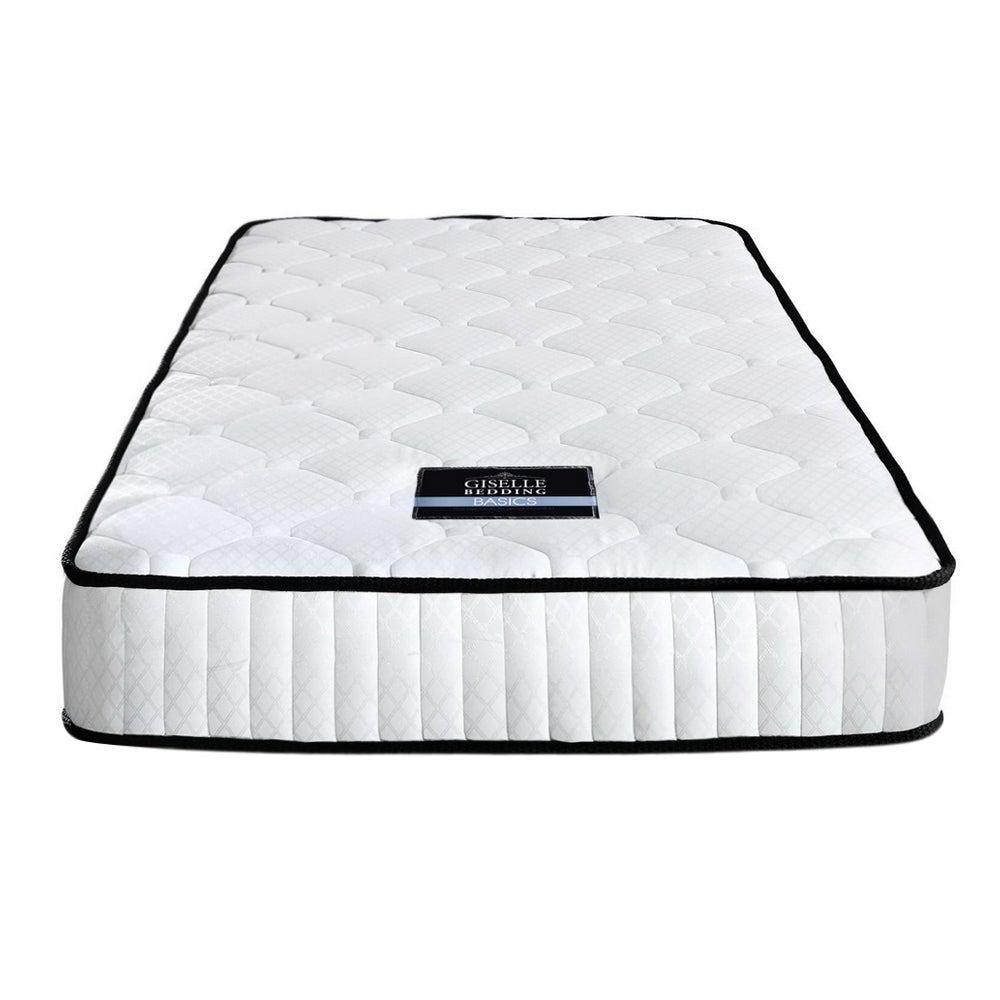Giselle Bedding Peyton Pocket Spring Mattress, 21cm thick, king single size, showcasing soft quilting and pocket spring design.