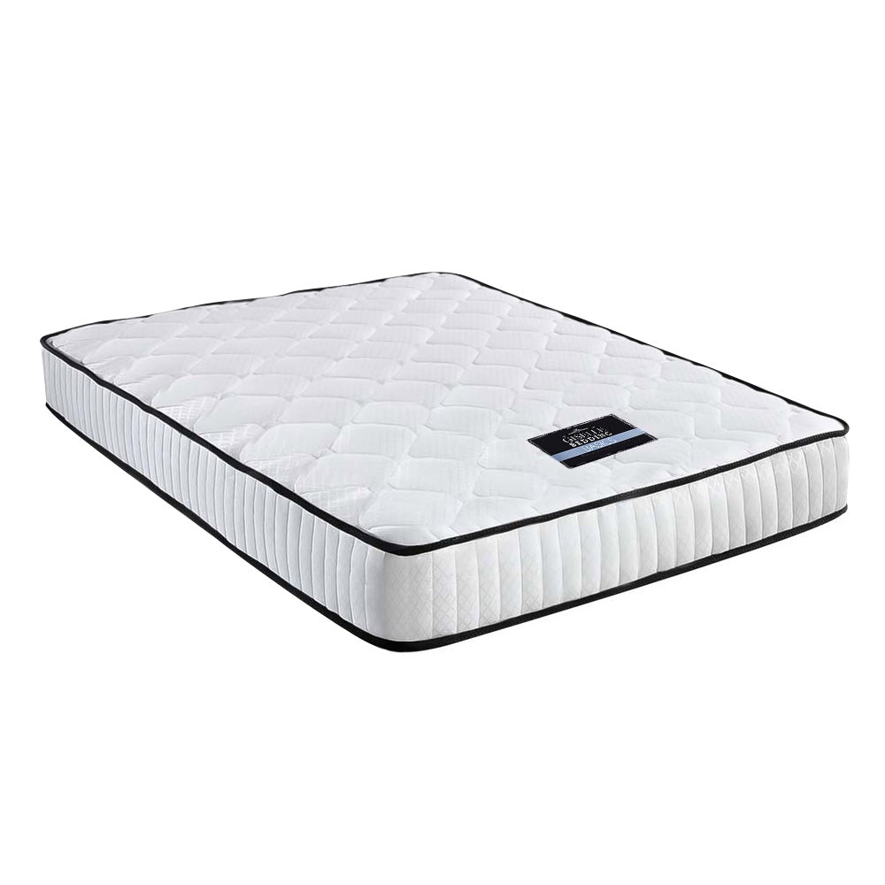 Giselle Bedding Peyton Pocket Spring Mattress, 21cm thick, queen size, featuring soft quilting and pocket spring technology for optimal comfort.