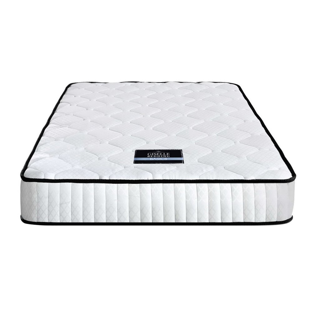 Giselle Bedding Peyton Pocket Spring Mattress, 21cm thick, queen size, featuring soft quilting and pocket spring technology for optimal comfort.
