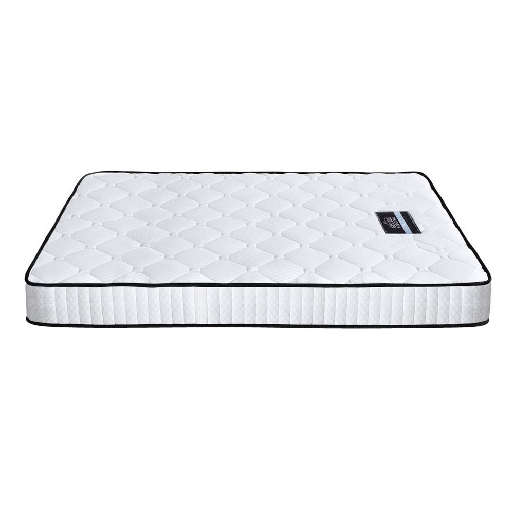 Giselle Bedding Peyton Pocket Spring Mattress, 21cm thick, queen size, featuring soft quilting and pocket spring technology for optimal comfort.
