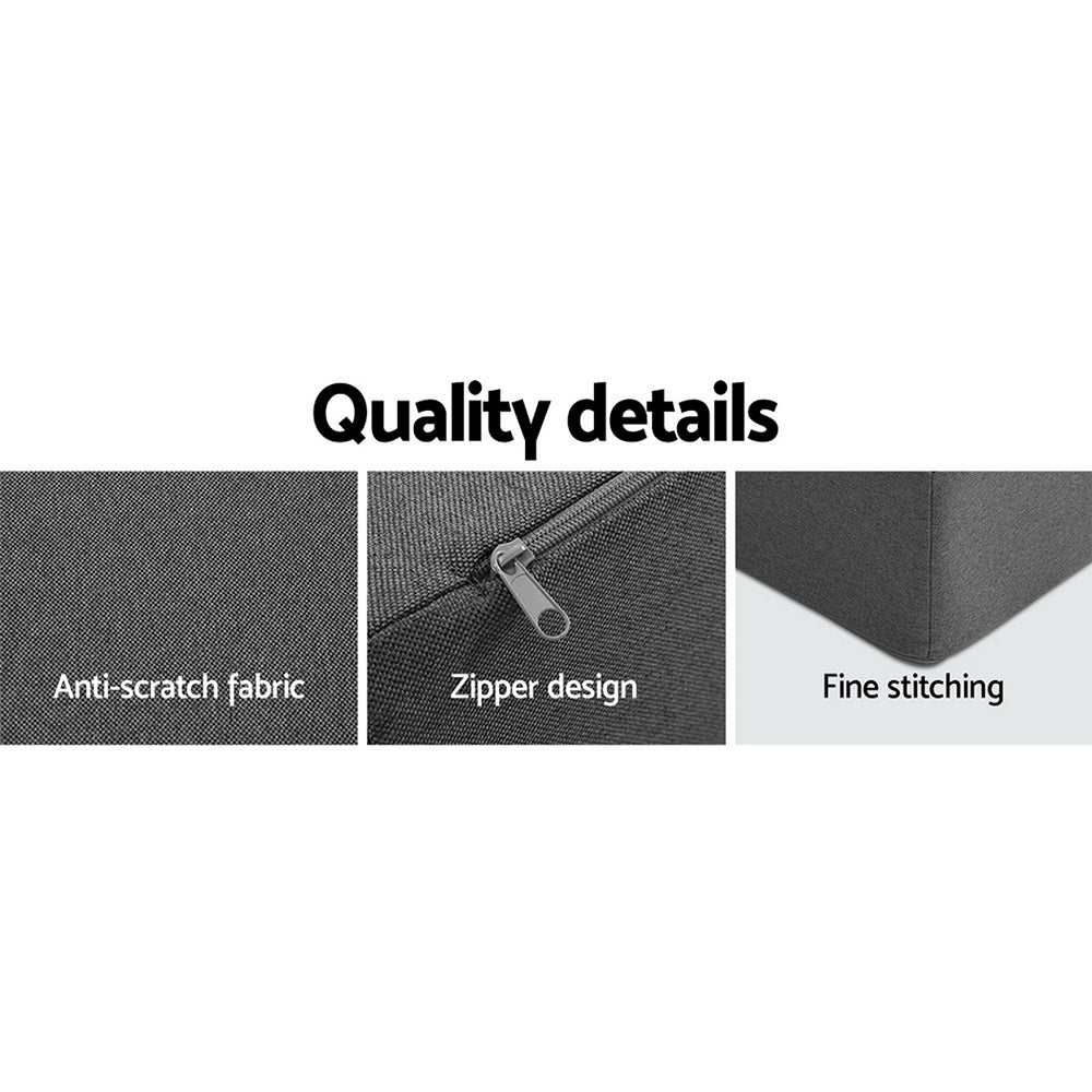 Giselle Bedding Portable Sofa Bed Folding Mattress Lounger Chair in dark grey, showcasing its versatile design and comfortable foam.