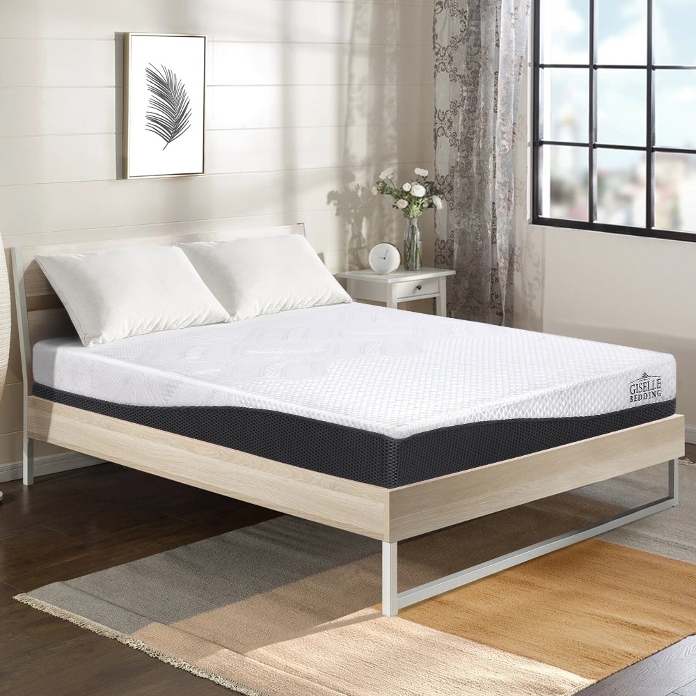 Giselle Bedding Queen Size Memory Foam Mattress featuring cool gel technology, multi-layer foam structure, and removable cover.