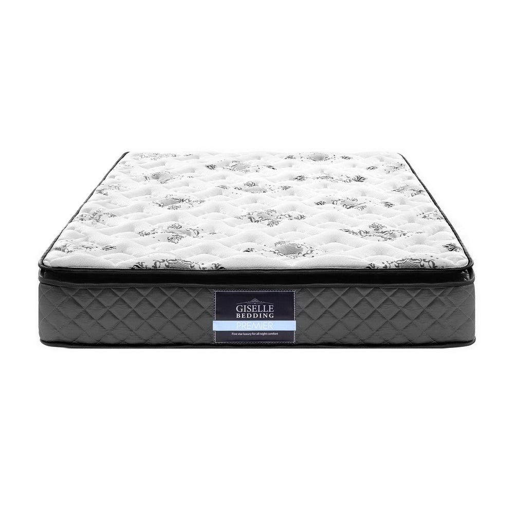 Giselle Bedding Rocco Bonnell Spring Mattress with pillow top and soft quilting, showcasing its luxurious design and comfort features.