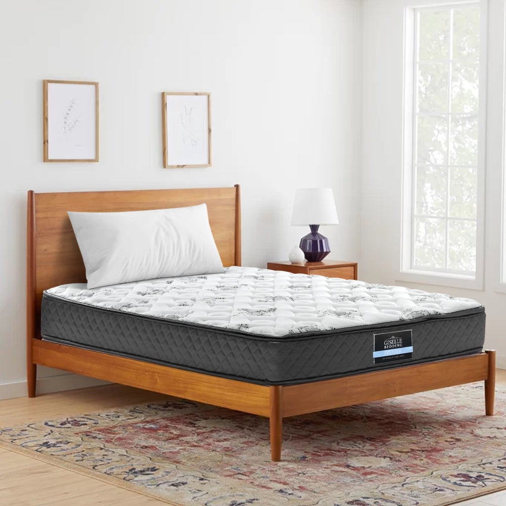 Giselle Bedding Rocco Bonnell Spring Mattress with pillow top and soft quilting, showcasing its luxurious design and comfort features.