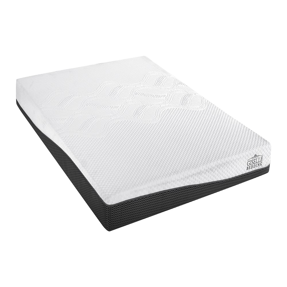 Giselle Bedding Single Size Memory Foam Mattress with cool gel layer, showcasing its premium knitted fabric cover and multi-layer foam structure.