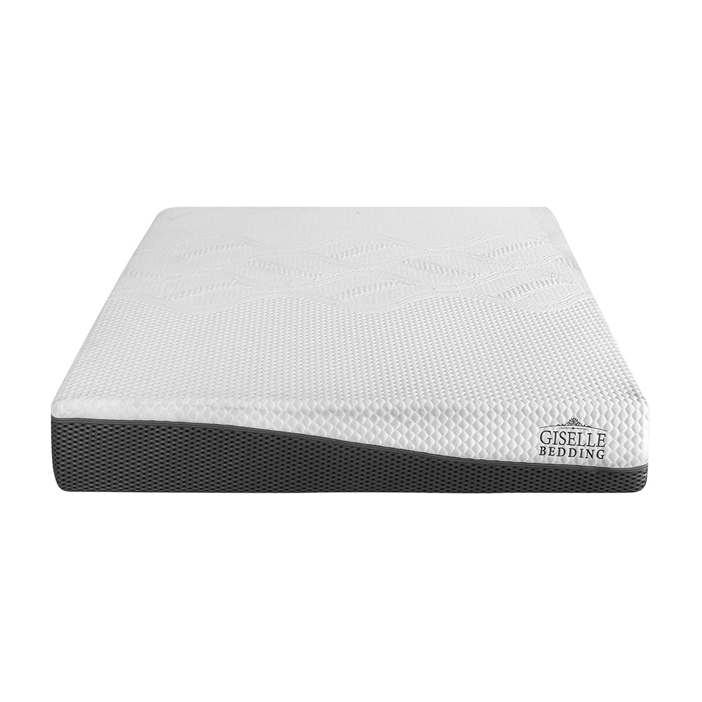 Giselle Bedding Single Size Memory Foam Mattress with cool gel layer, showcasing its premium knitted fabric cover and multi-layer foam structure.