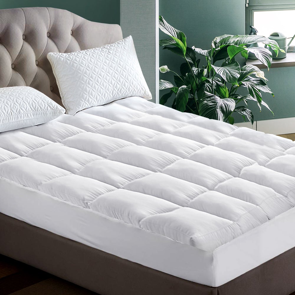 Giselle Single Mattress Topper with 1000GSM microfibre filling, showcasing its plush and luxurious design.