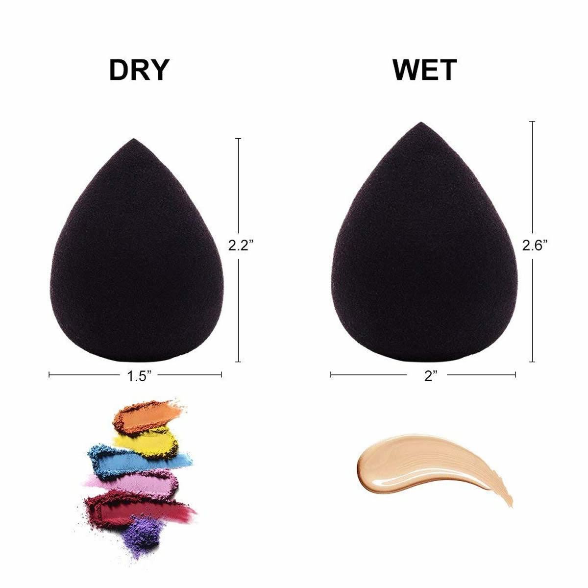 Good Living In Style Makeup Applicator 6 Piece Sponge Set featuring six colorful latex-free sponges for flawless makeup application.