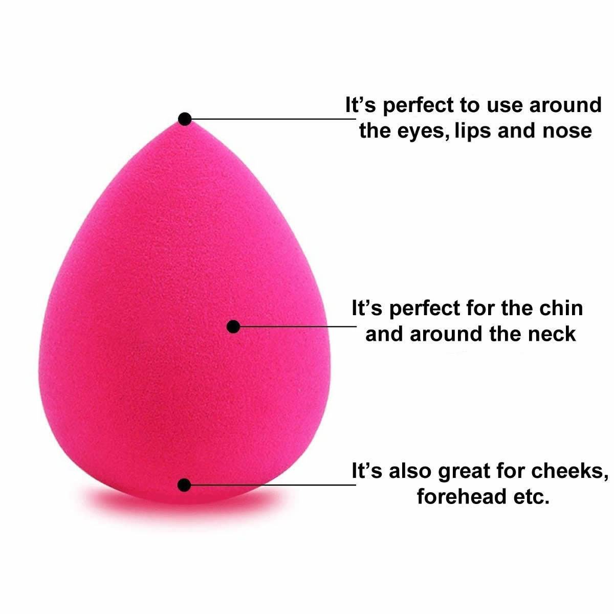 Good Living In Style Makeup Applicator 6 Piece Sponge Set featuring six colorful latex-free sponges for flawless makeup application.