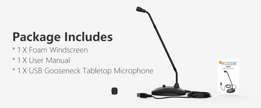 Gooseneck microphone designed for teaching and online meetings, featuring a flexible neck and USB connection.