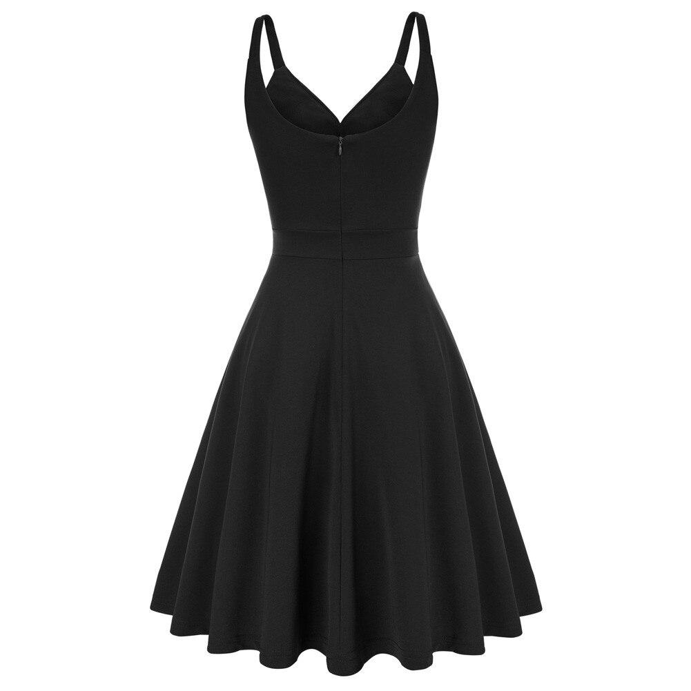 Grace Karin Women V-Neck Cami Dress featuring a sexy U-back and pleated bodice, perfect for summer parties.