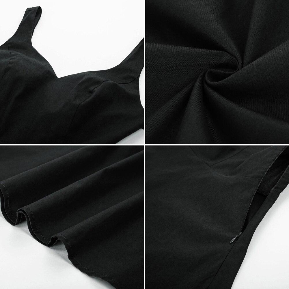 Grace Karin Women V-Neck Dress featuring a sleeveless design, U-back, and flared A-line silhouette, perfect for summer events.