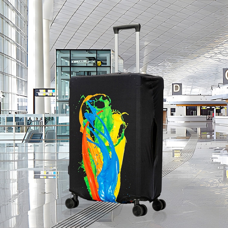 Graffiti Luggage Dust Cover in vibrant colors, designed to protect suitcases from dust and scratches during travel.