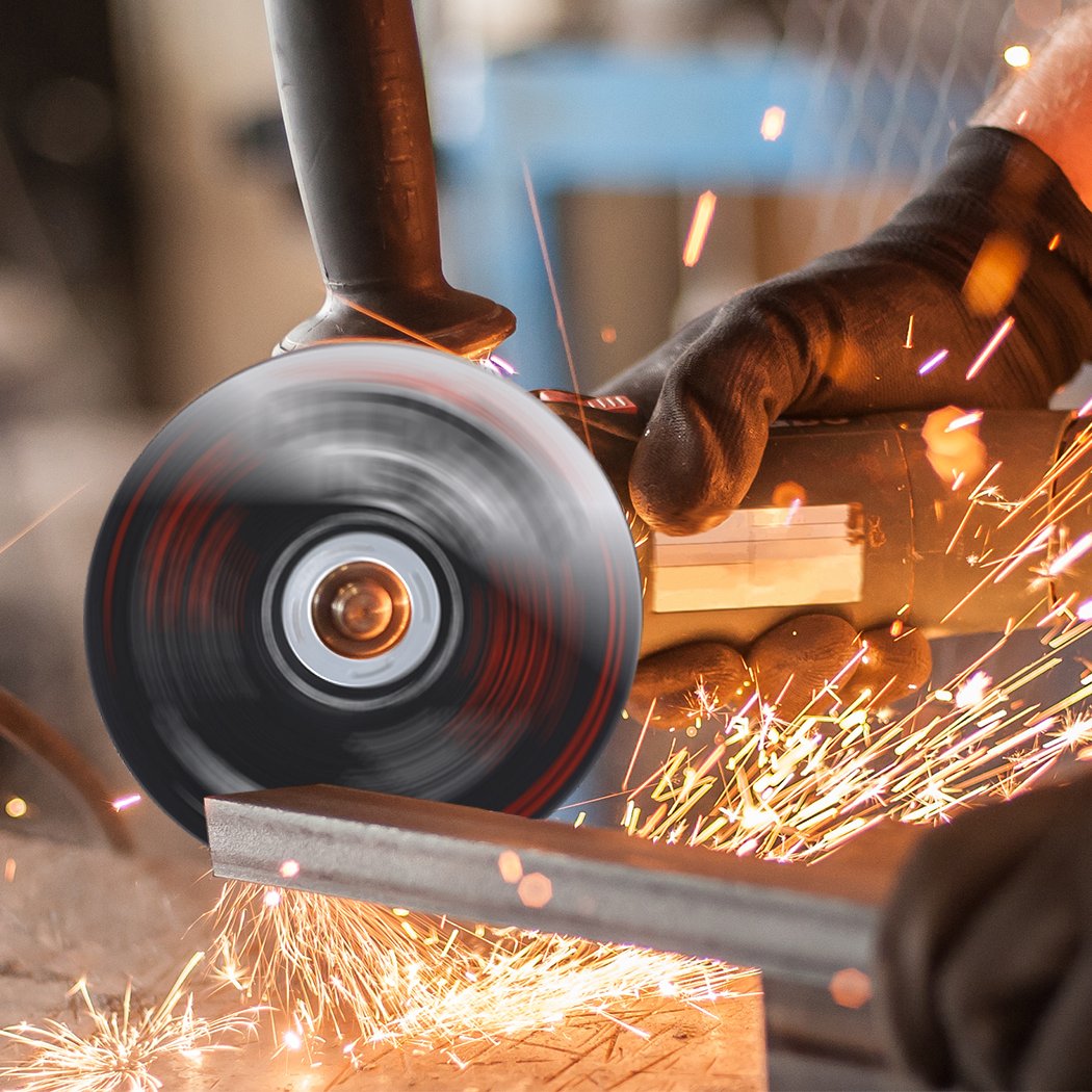 5-inch cutting disc for angle grinder, designed for precision metal cutting with reinforced mesh and stainless steel center ring.