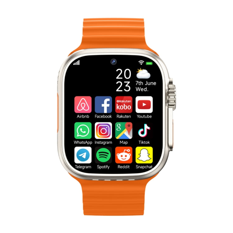 GS37 Smart Phone Watch with a 1.95-inch screen, showcasing its sleek design and advanced features.
