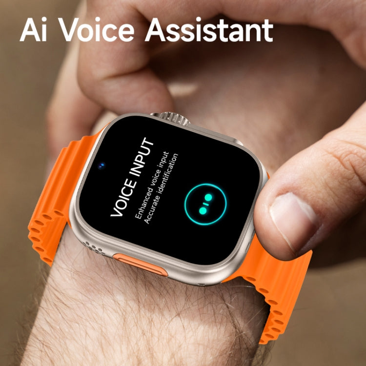 GS37 Smart Phone Watch with a 1.95-inch screen, showcasing its sleek design and advanced features.