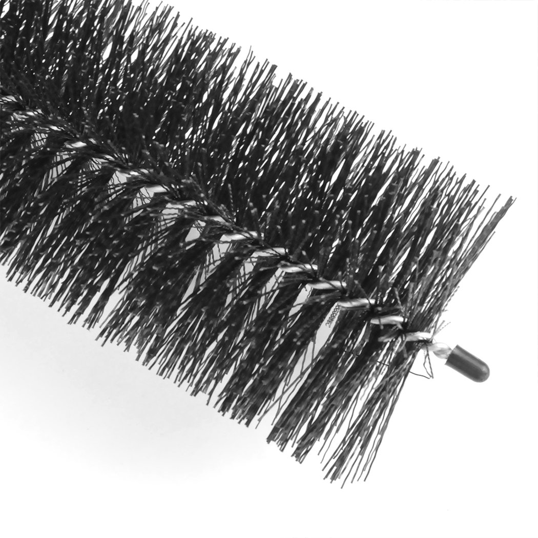 Heavy-duty Gutter Brush Guard in black, measuring 92x10cm, designed to filter leaves and debris from gutters.