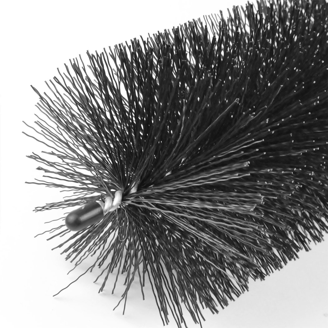 Heavy-duty Gutter Brush Guard in black, measuring 92x10cm, designed to filter leaves and debris from gutters.