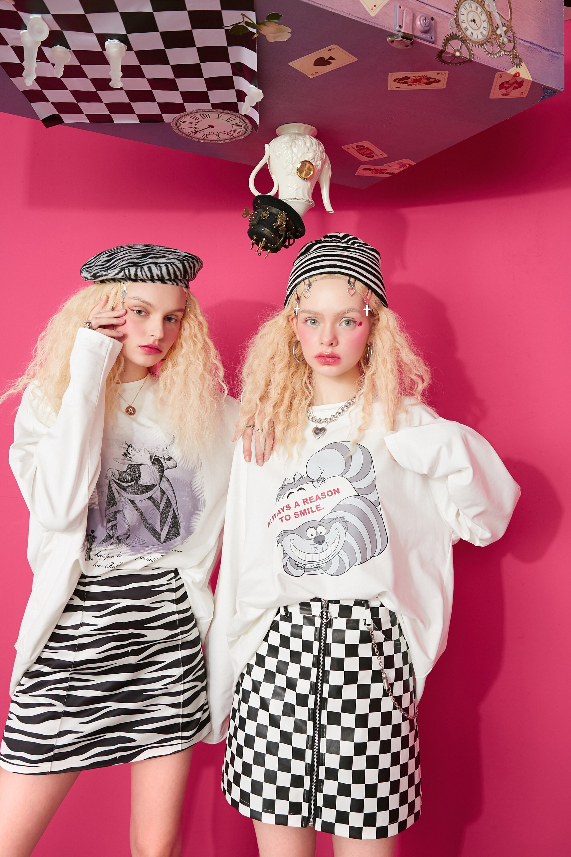 Harajuku Cartoon Print Casual Pullover T-Shirt for women, featuring a vibrant cartoon design on a white background, perfect for spring and autumn wear.